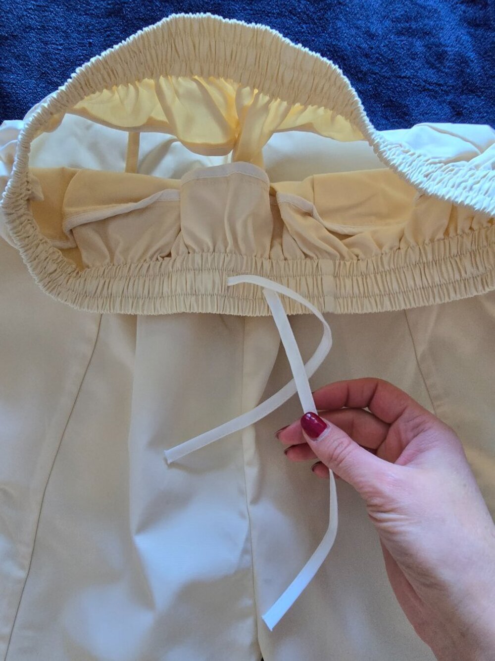 Once Upon A Time Cream Balloon Leg Pull-On Pants | Elastic Waist | Avant-Garde - Picture 6 of 10